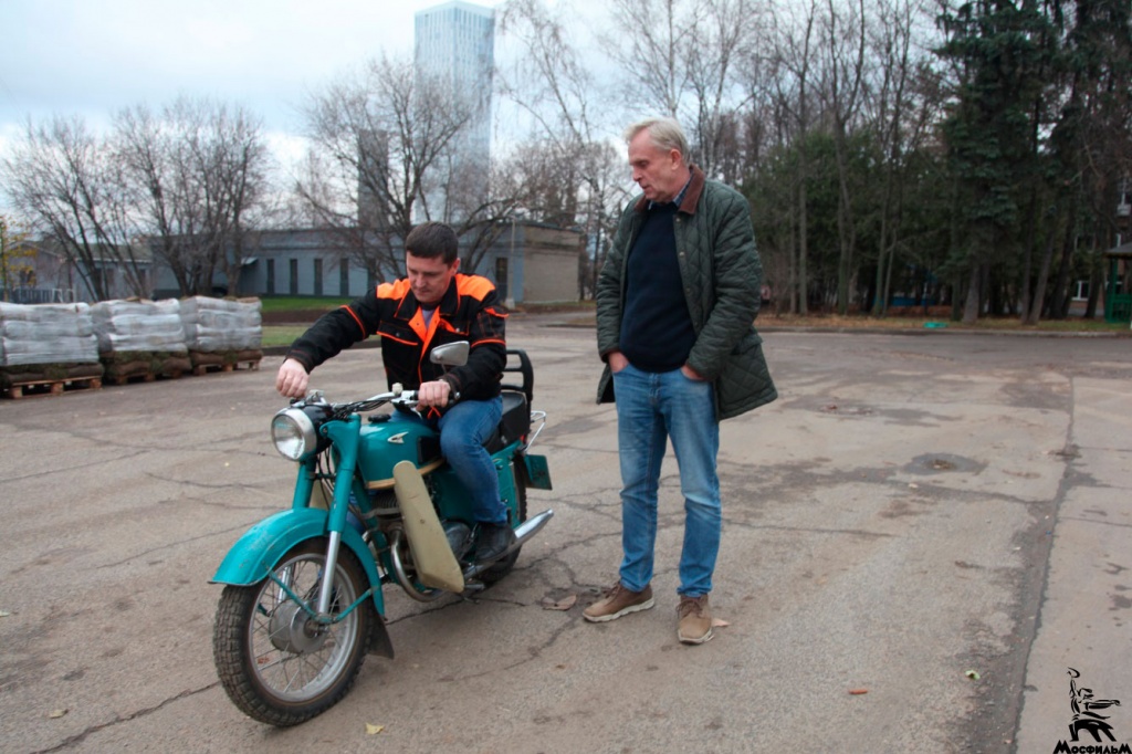 В Автотранспортном цехе «Мосфильма» демонстрируют мотоцикл «Восход-1»