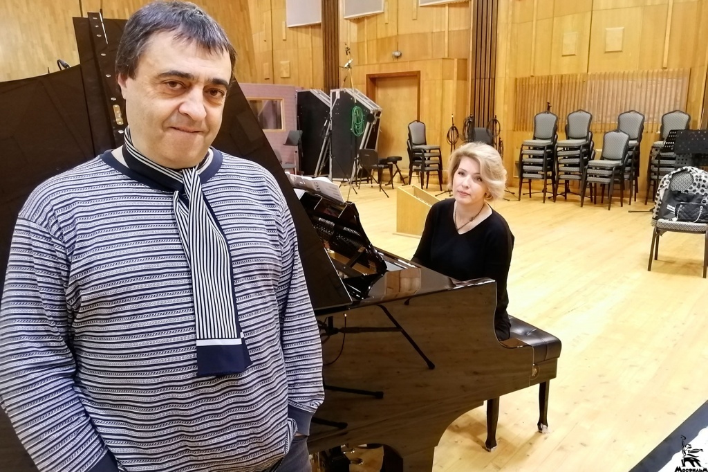 Юлиан Милкис и Полина Осетинская в Первой музыкальной студии «Мосфильма»